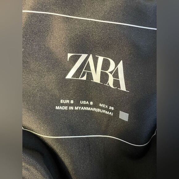 ZARA FAUX LEATHER PUFFER COAT S - Picture 6 of 10